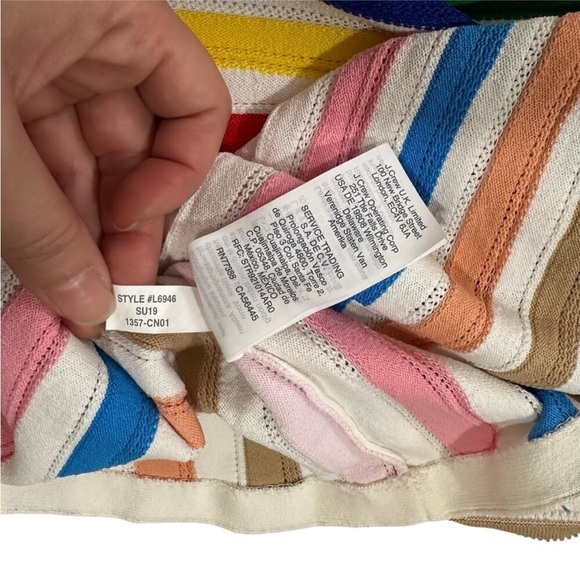 J. Crew Rainbow Stripe Pull-On Flare Skirt - Picture 8 of 8